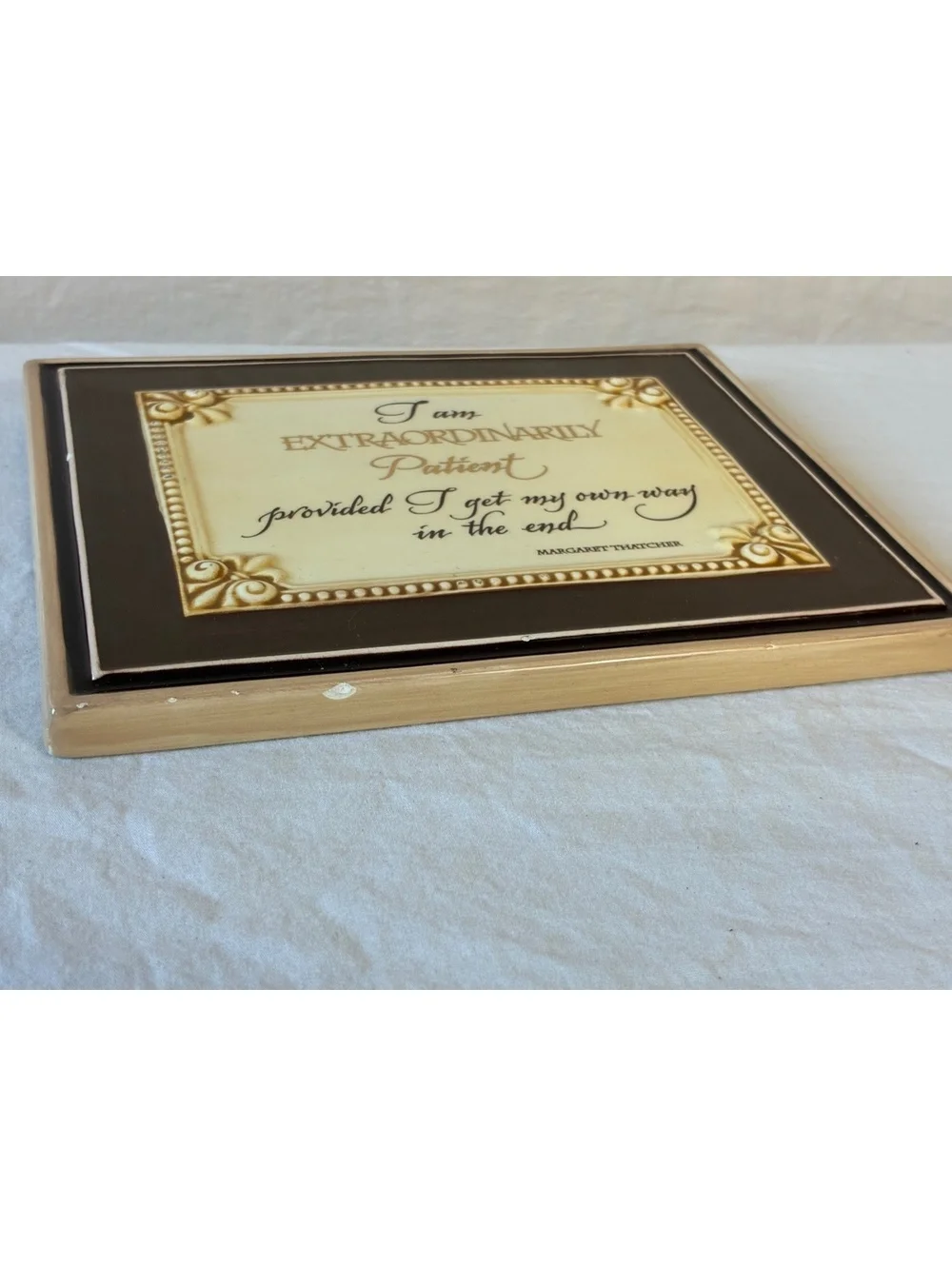 Grasslands Road Ceramic Wall Plaque with Margaret Thatcher Quote